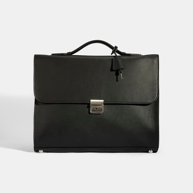  Erkek Siyah Deri Evrak Çantası