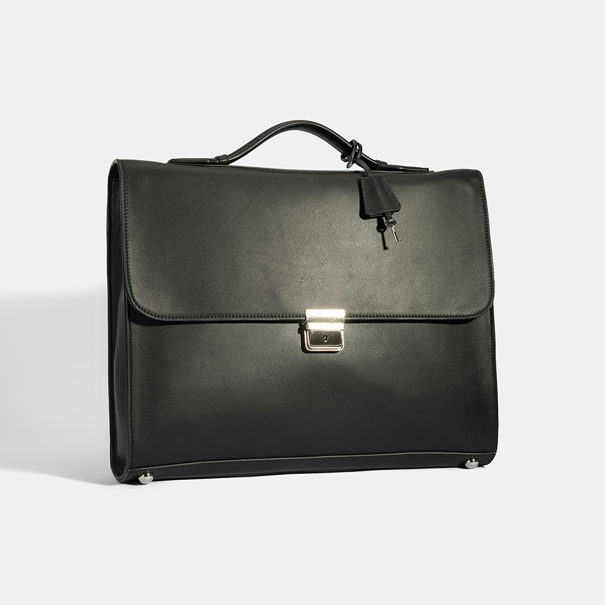 Erkek Siyah Deri Evrak Çantası