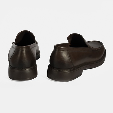  Erkek Kahve Deri Loafer