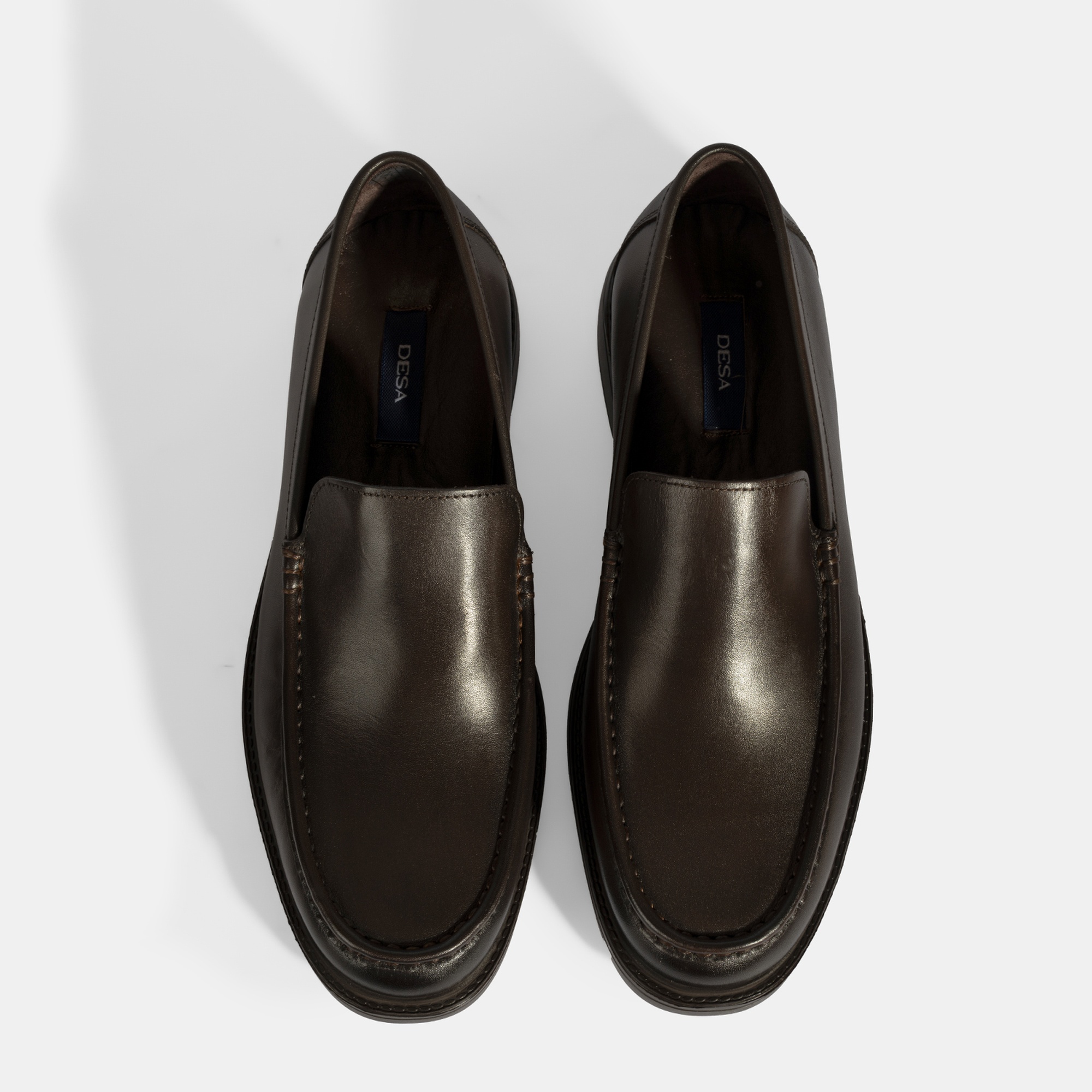 Erkek Kahve Deri Loafer