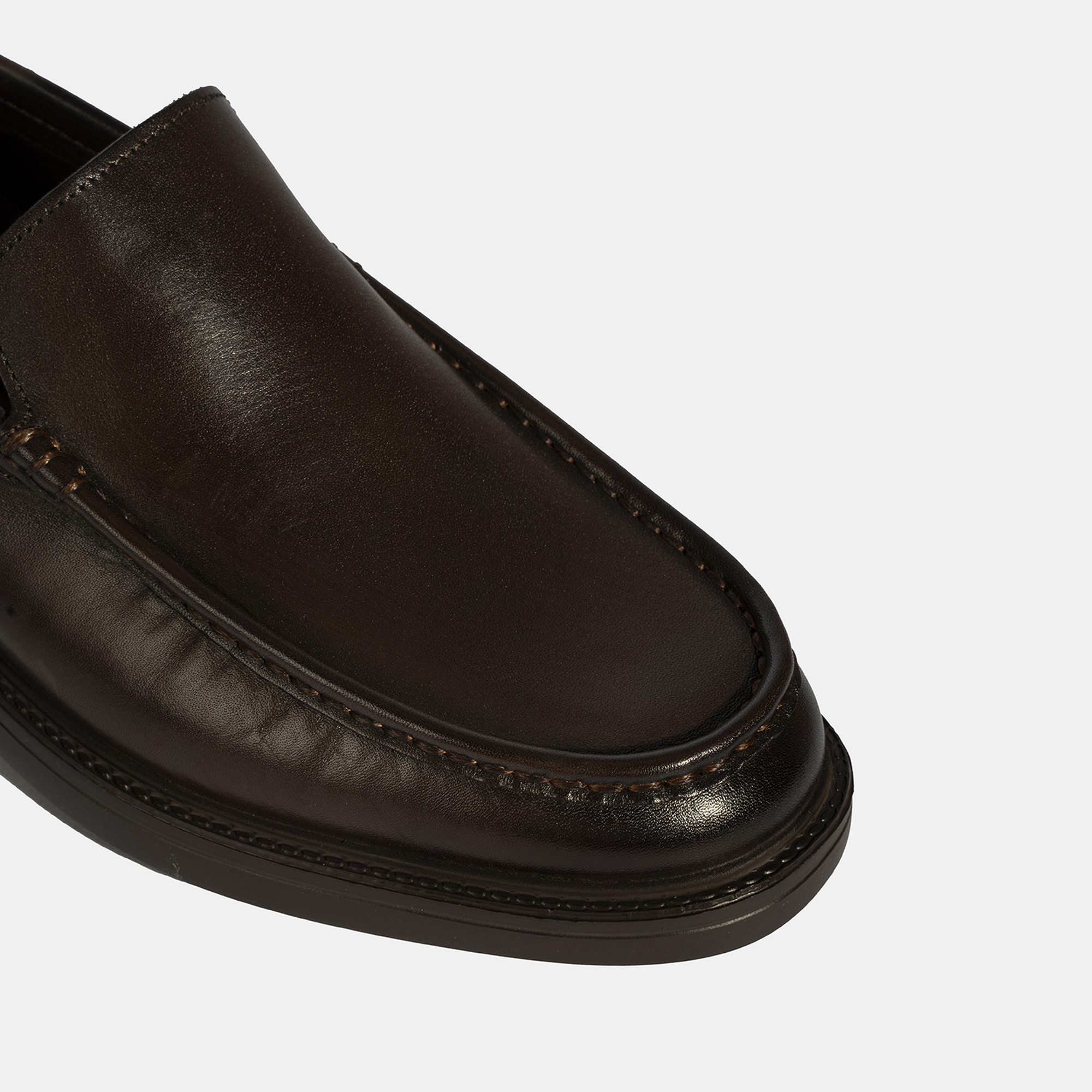 Erkek Kahve Deri Loafer