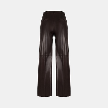  Kadın Bordo Deri Pantolon