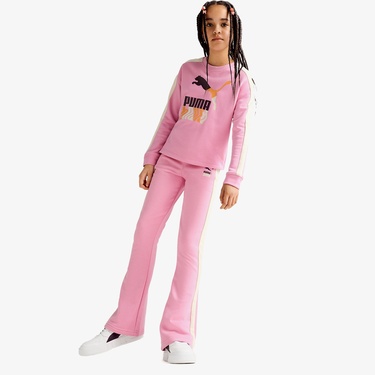  Puma Lavaland Bol Paça Çocuk Pembe Eşofman Altı