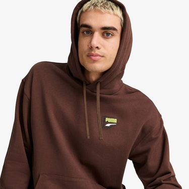  Puma Downtown Graphic Hoodie Unisex Kahverengi Hoodie