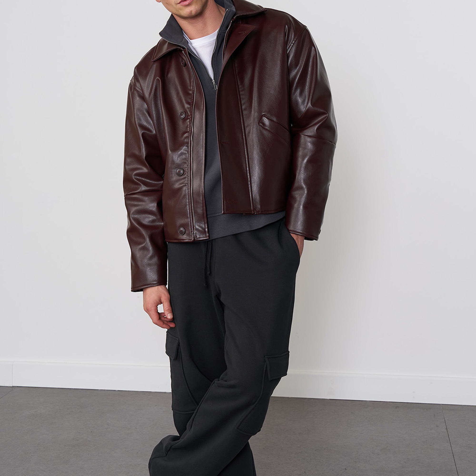 Dik Yaka Oversize Sweatshirt