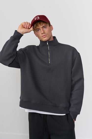  Dik Yaka Oversize Sweatshirt
