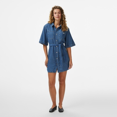  Calvin Klein Boxy Kadın Lacivert Elbise