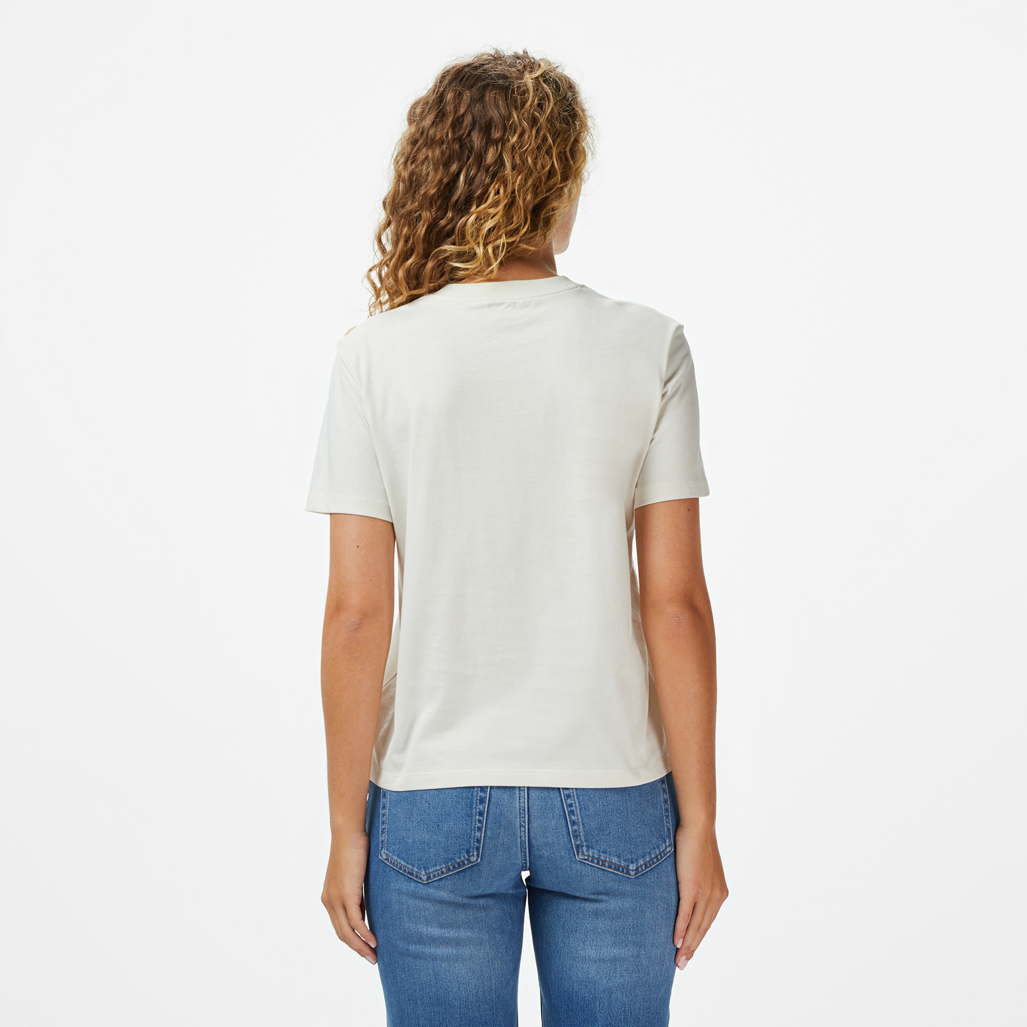 Calvin Klein Hero Classic Mono Kadın Bej T-Shirt