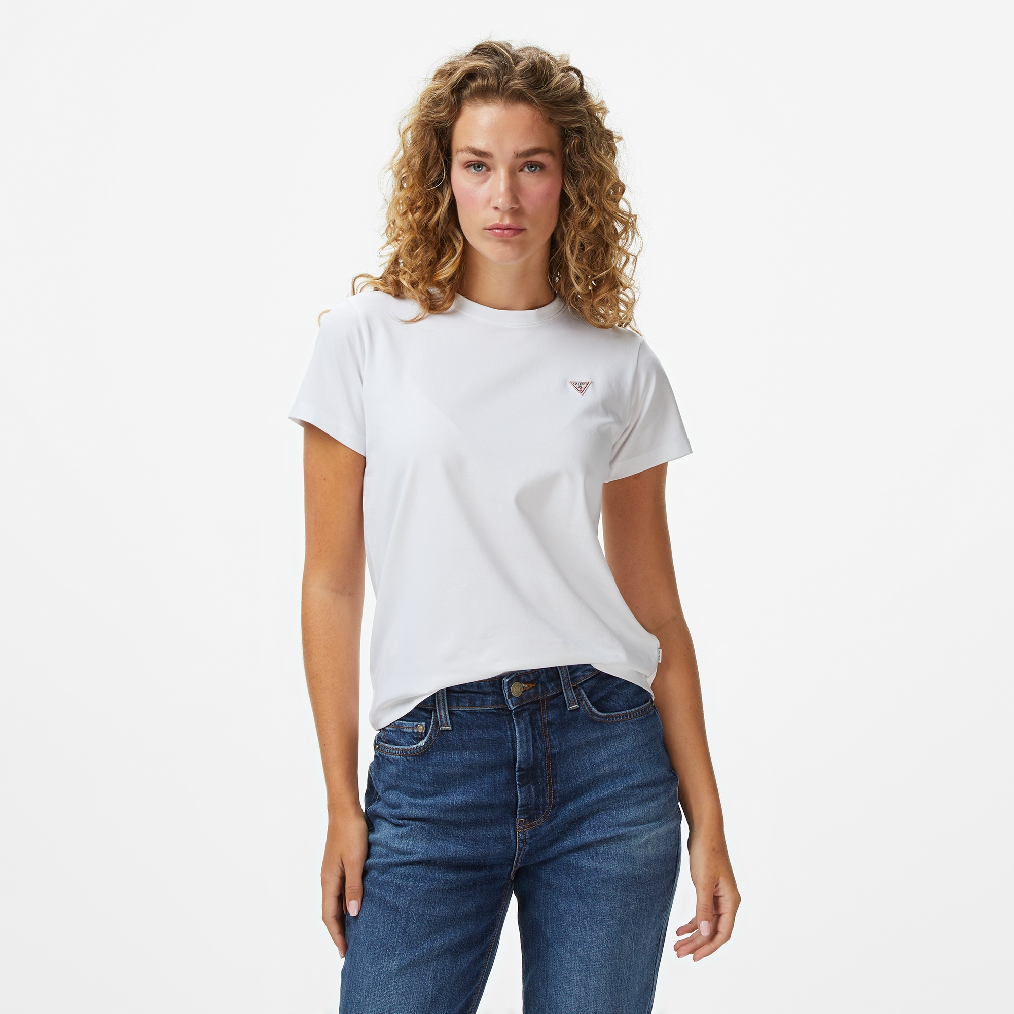 Guess Classic Kadın Beyaz T-Shirt