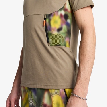  Puma Hoops X Pumatech Graphic Erkek Haki T-Shirt