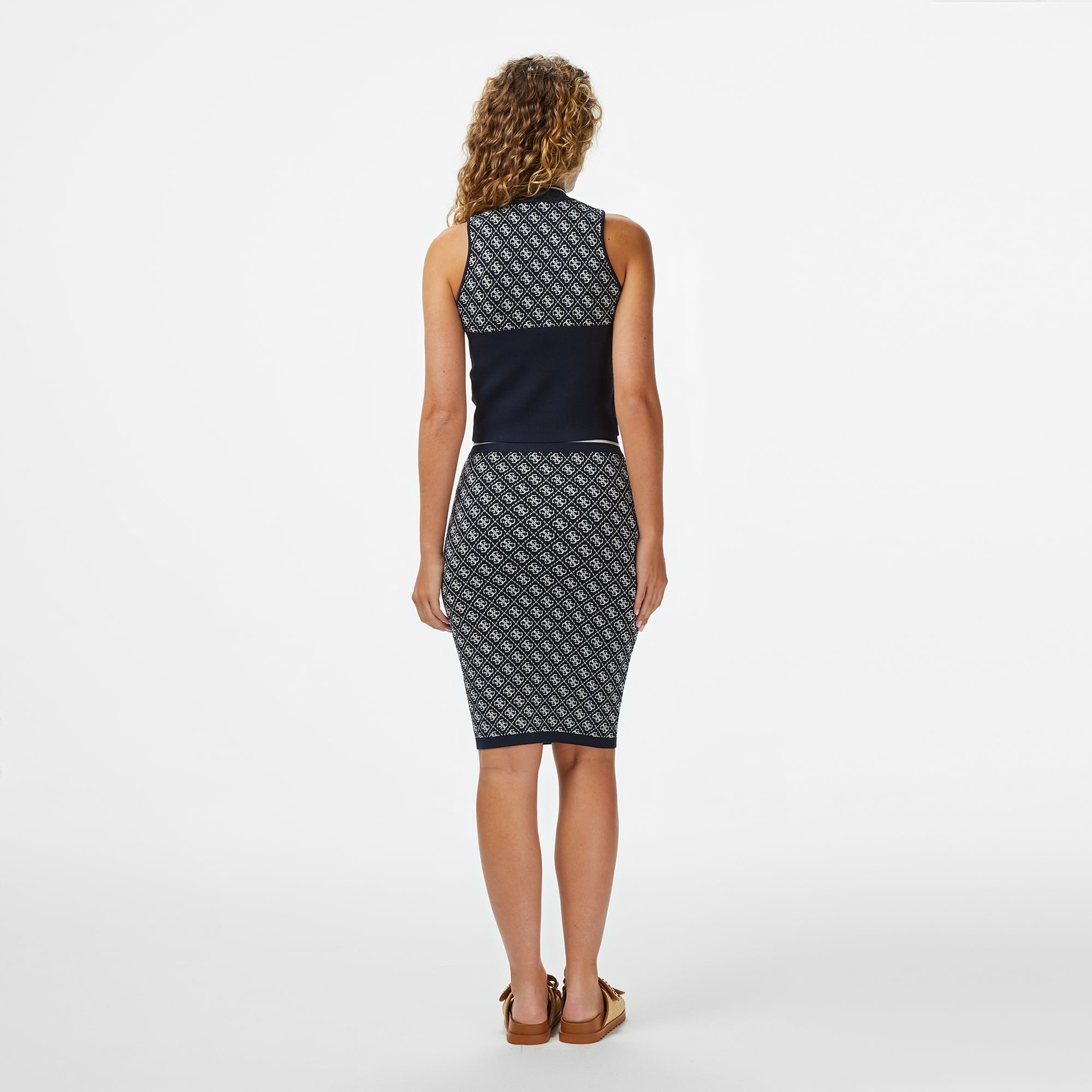 Guess Lise Tailored Fit Kadın Lacivert Etek