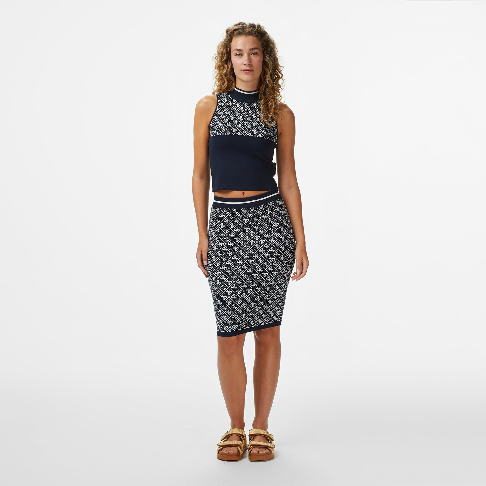 Guess Lise Tailored Fit Kadın Lacivert Etek