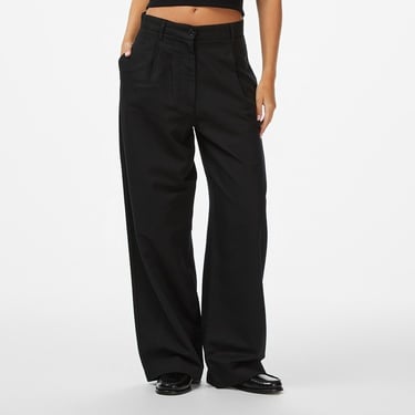  Tommy Hilfiger Tencel Linen Wide Leg Kadın Siyah Pantolon