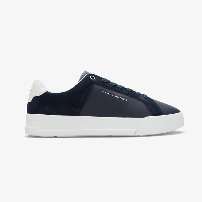  Tommy Hilfiger Court Mix Nubuck Erkek Lacivert Sneaker