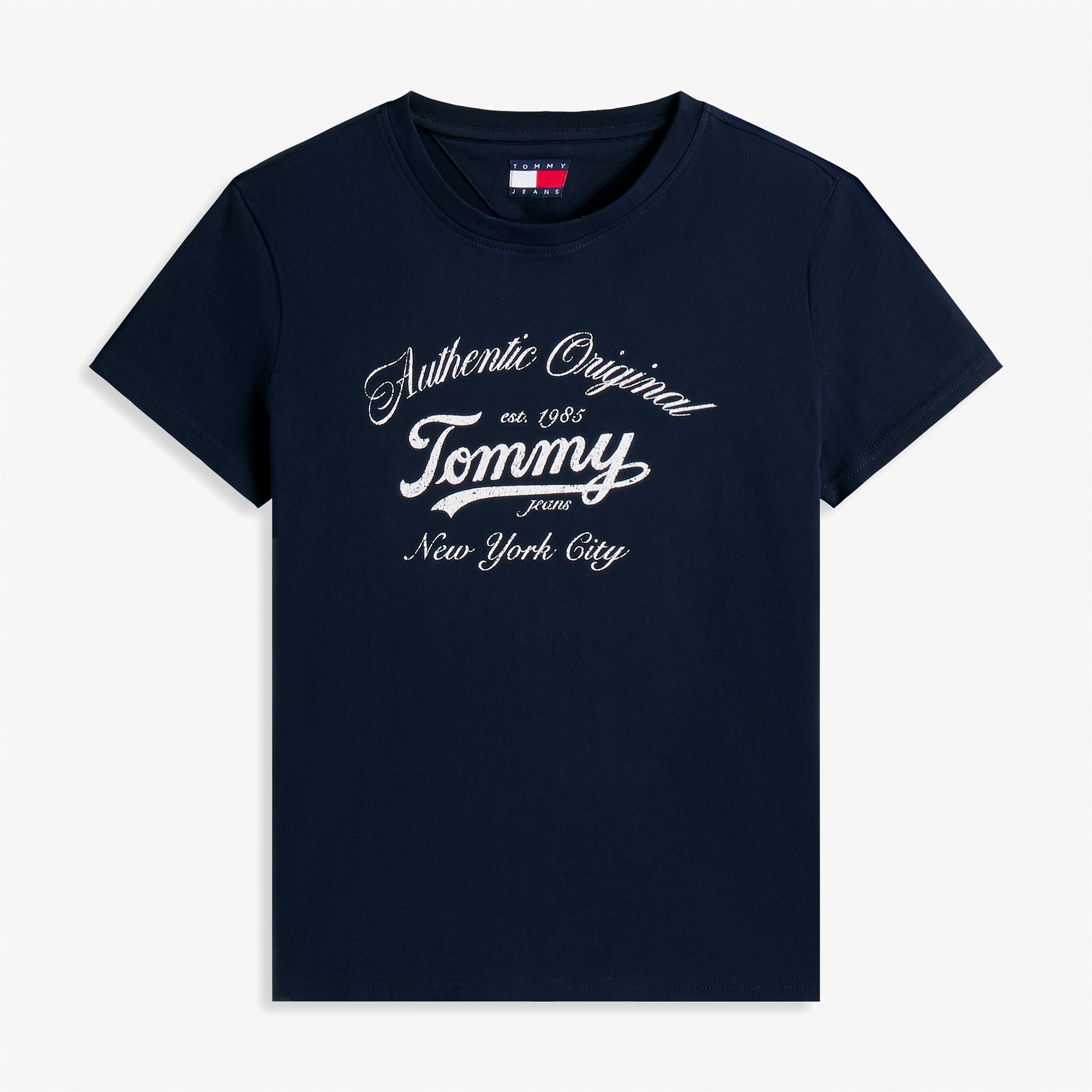 Tommy Jeans Regular Essential Logo Kadın Lacivert T-Shirt