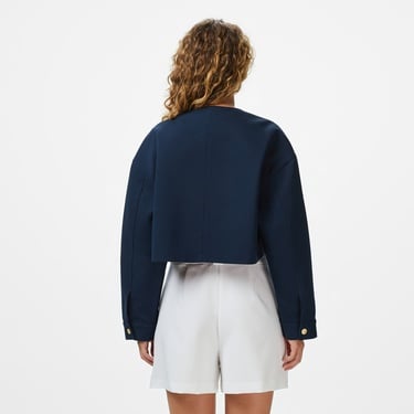  Tommy Hilfiger Punto Crop Lady Kadın Blazer Lacivert Blazer Ceket