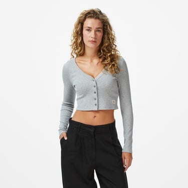  Calvin Klein Woven Label Kadın Gri Triko