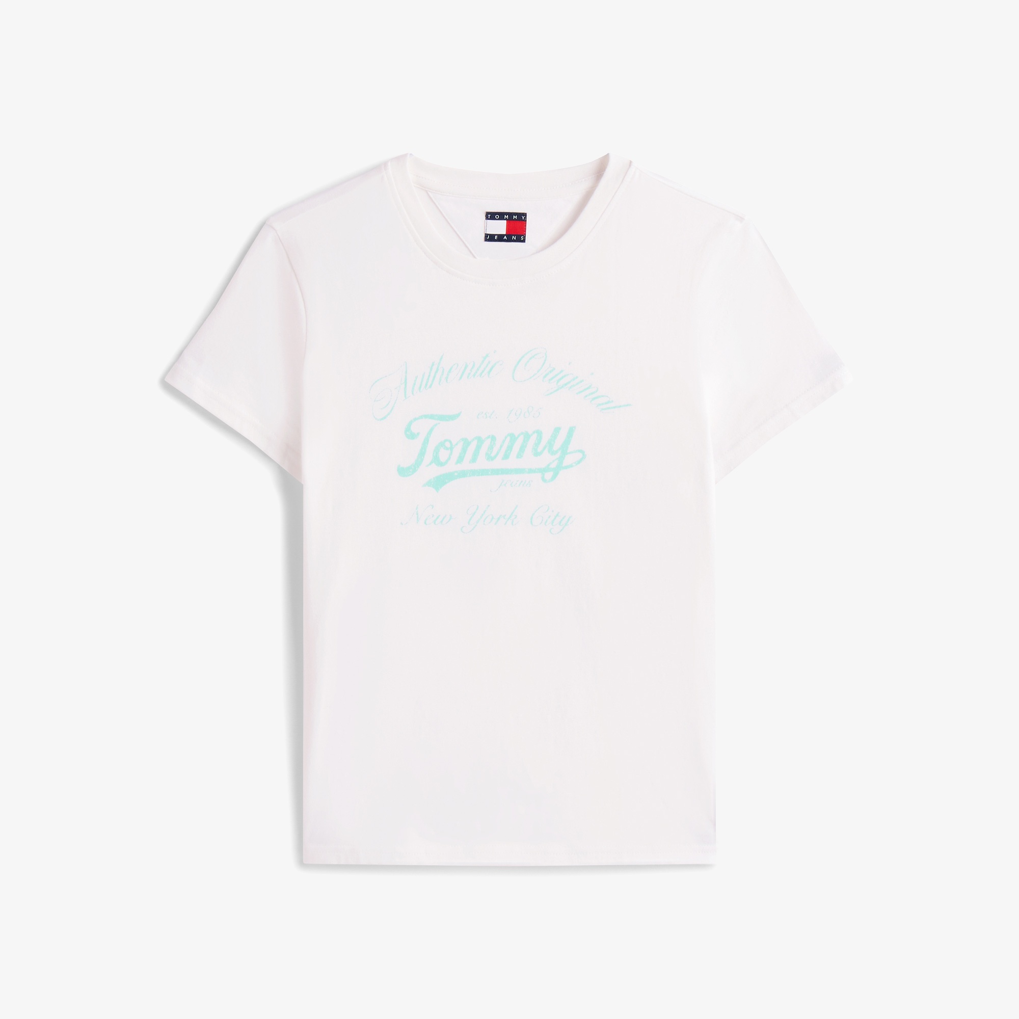 Tommy Hilfiger Essential Logo Kadın Beyaz T-Shirt
