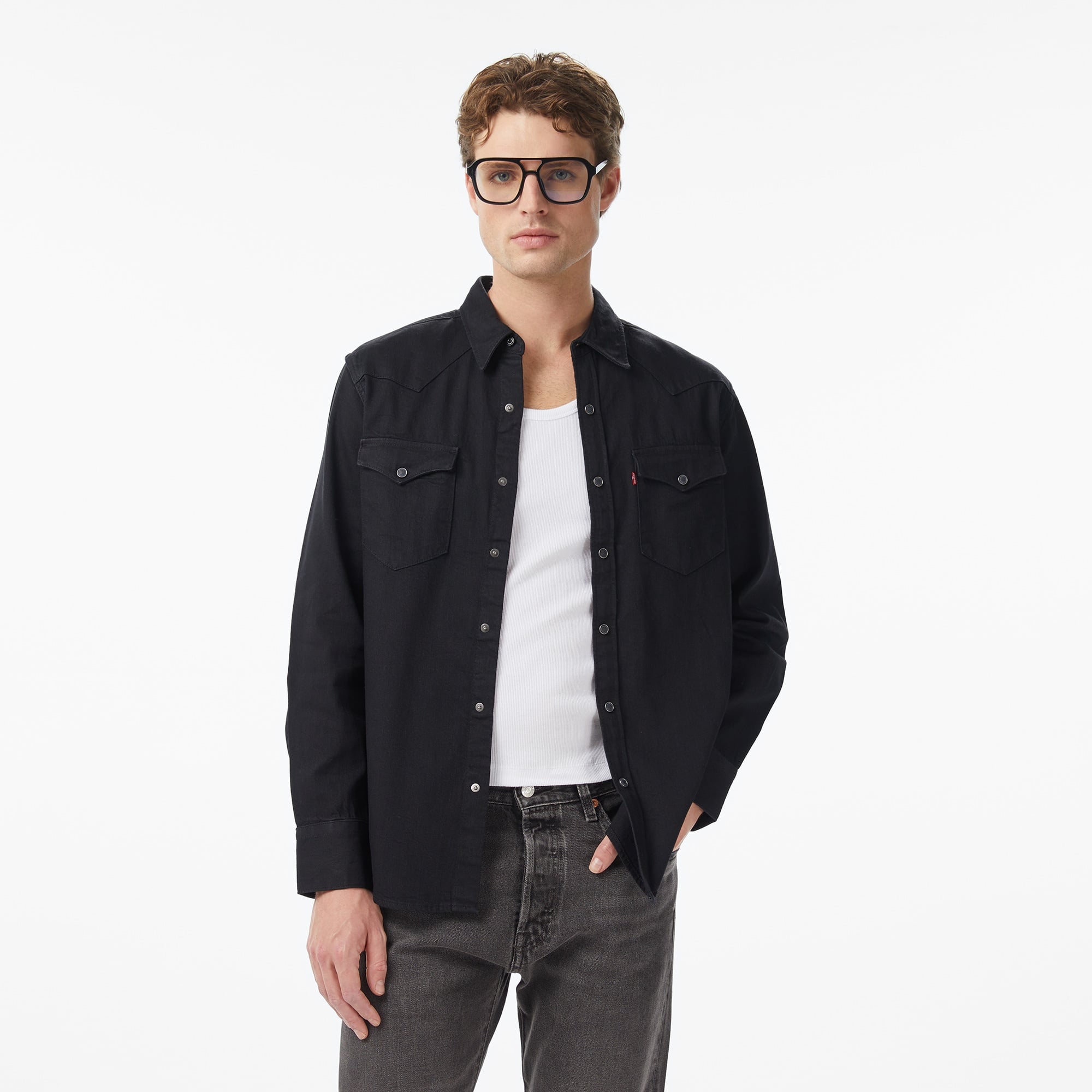 Levi's Barstow Western Standard Erkek Siyah Gömlek