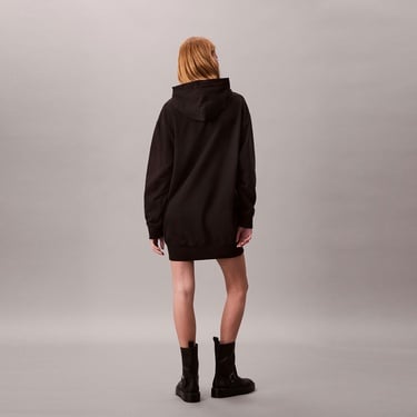  Calvin Klein Monologo Premium Terry  Kadın Siyah Elbise