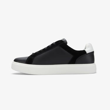  Calvin Klein Classic Cupsole Lace Up Tape Erkek Siyah Sneaker