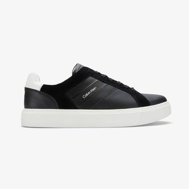  Calvin Klein Classic Cupsole Lace Up Tape Erkek Siyah Sneaker