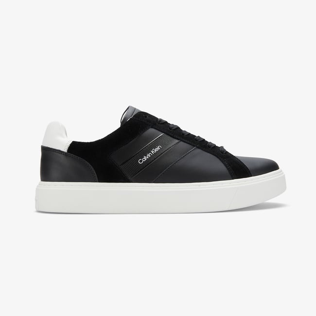  Calvin Klein Classic Cupsole Lace Up Tape Erkek Siyah Sneaker
