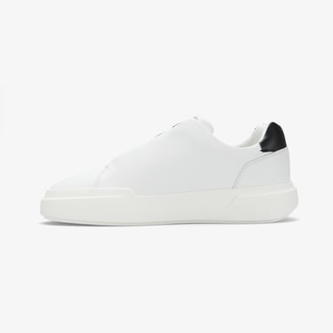  Calvin Klein Chunky Cupsole Hide Lace Up Erkek Beyaz Sneaker