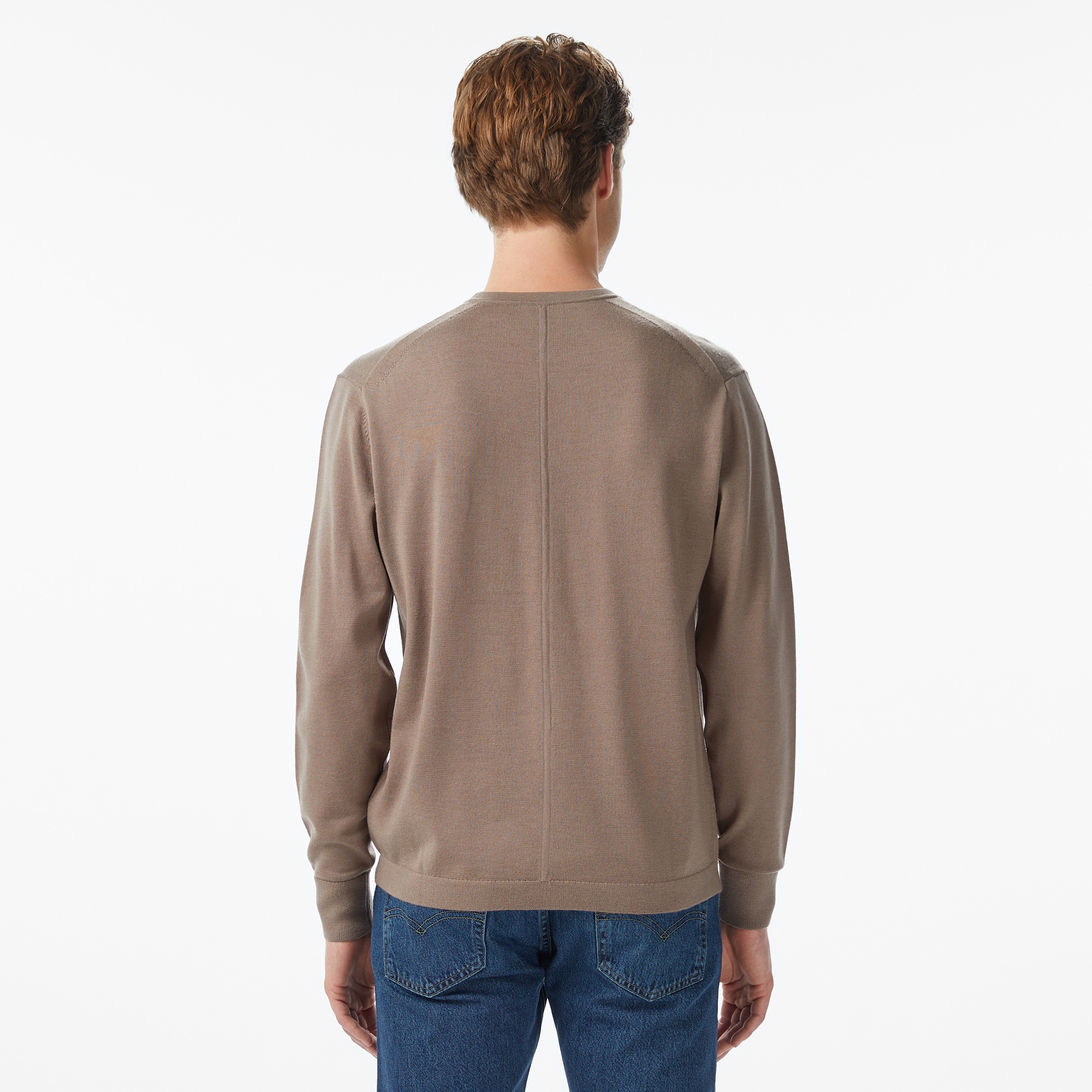 Calvin Klein Merino Erkek Kahverengi Triko