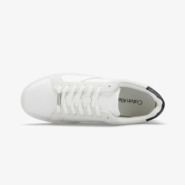  Calvin Klein Classic Cupsole Lace Up Tape Erkek Beyaz Sneaker