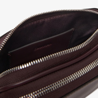  Calvin Klein Webbing Double Strap Camera Kadın Kırmızı El Çantası