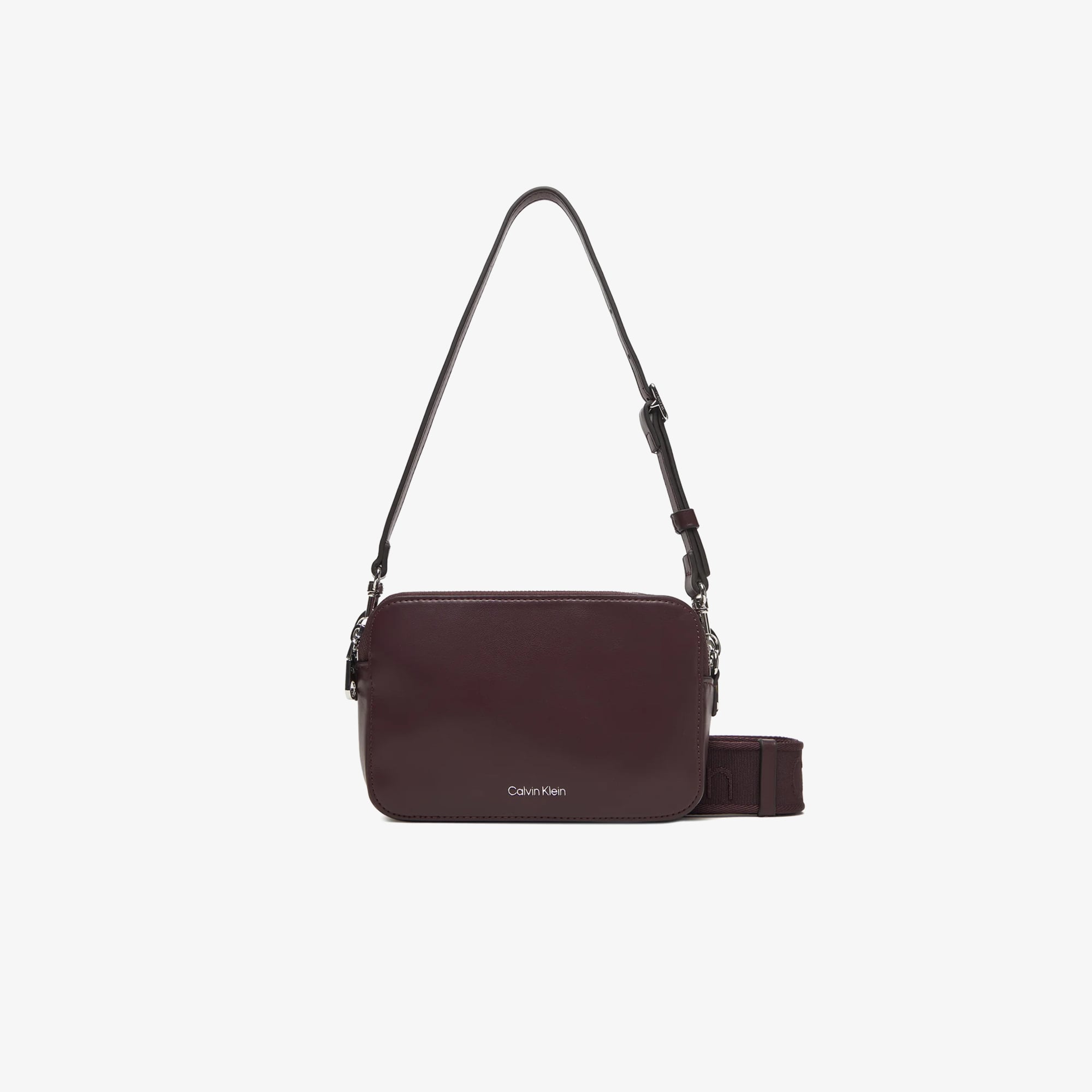  Calvin Klein Webbing Double Strap Camera Kadın Kırmızı El Çantası