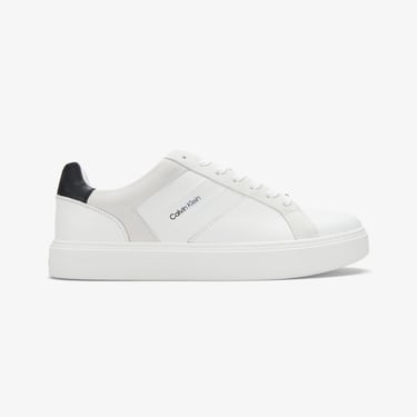  Calvin Klein Classic Cupsole Lace Up Tape Erkek Beyaz Sneaker