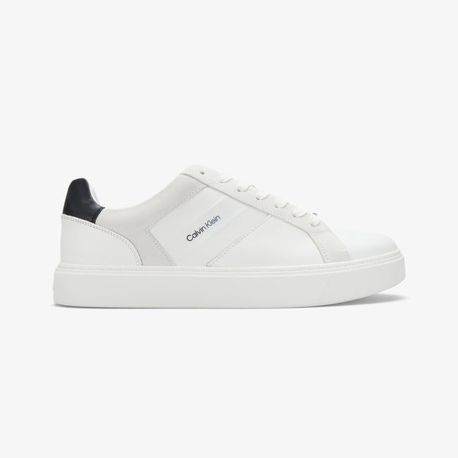  Calvin Klein Classic Cupsole Lace Up Tape Erkek Beyaz Sneaker