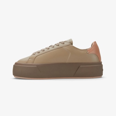  Calvin Klein Flatform Lace Up Kadın Yeşil Sneaker