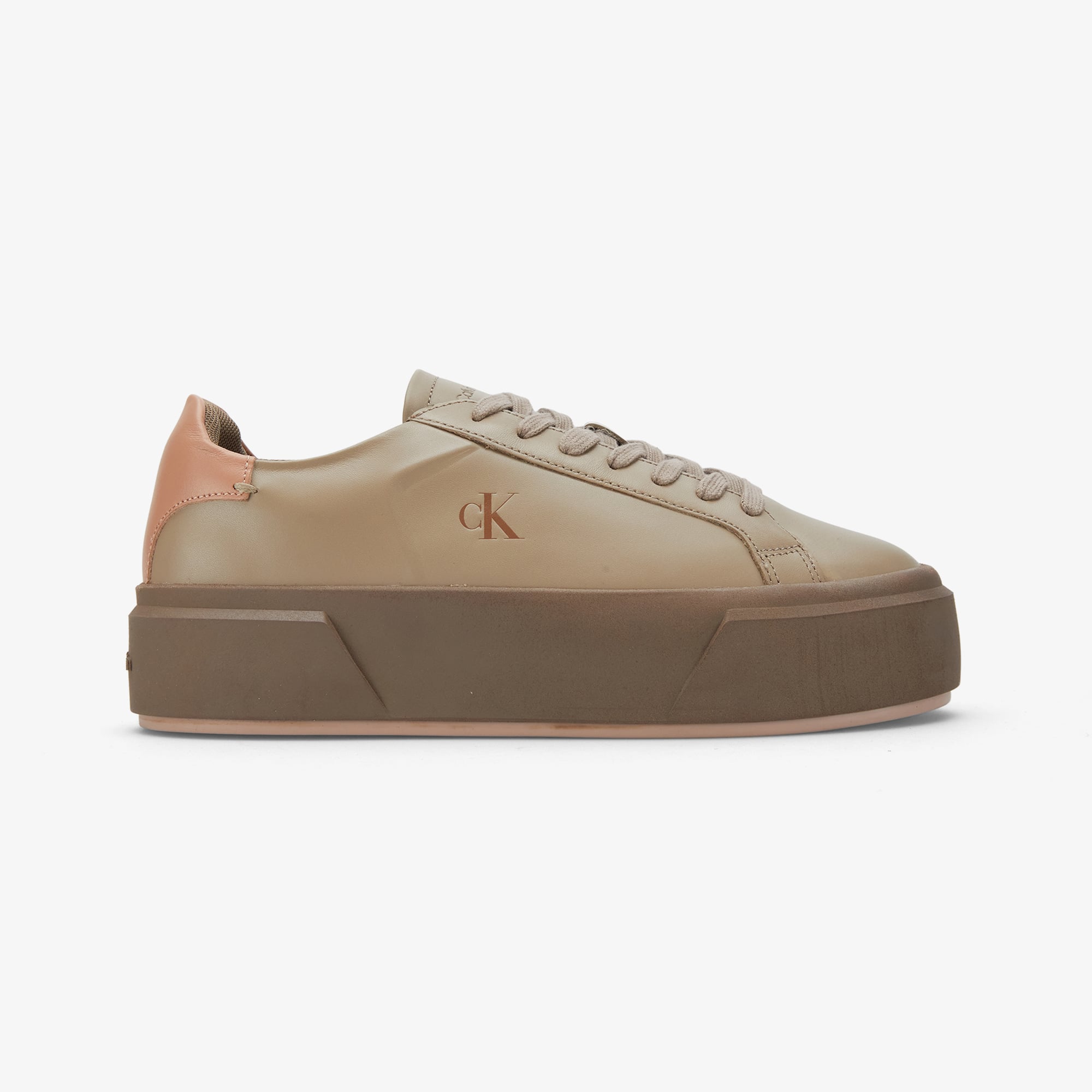  Calvin Klein Flatform Lace Up Kadın Yeşil Sneaker