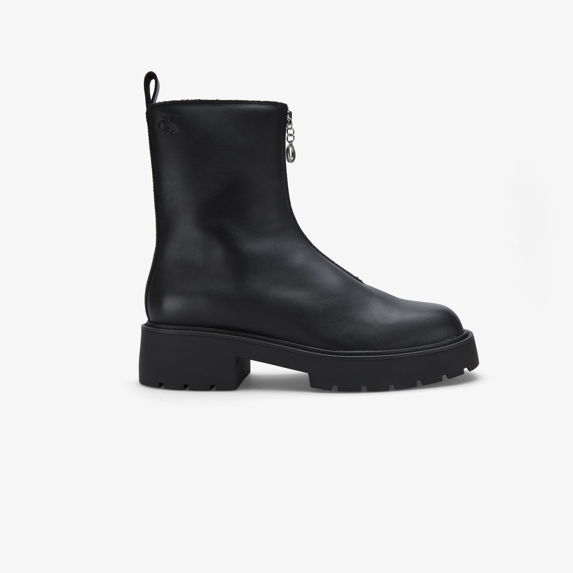  Calvin Klein Chunky Front Zip Kadın Siyah Bot