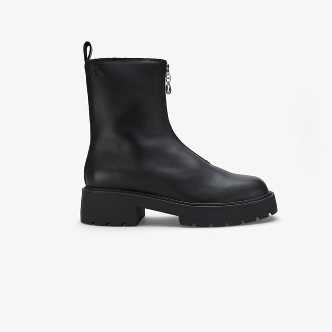  Calvin Klein Chunky Front Zip Kadın Siyah Bot