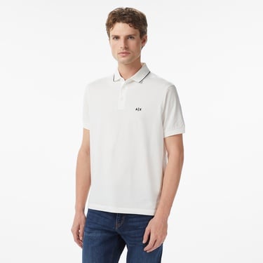  Armani Exchange Erkek Beyaz Polo