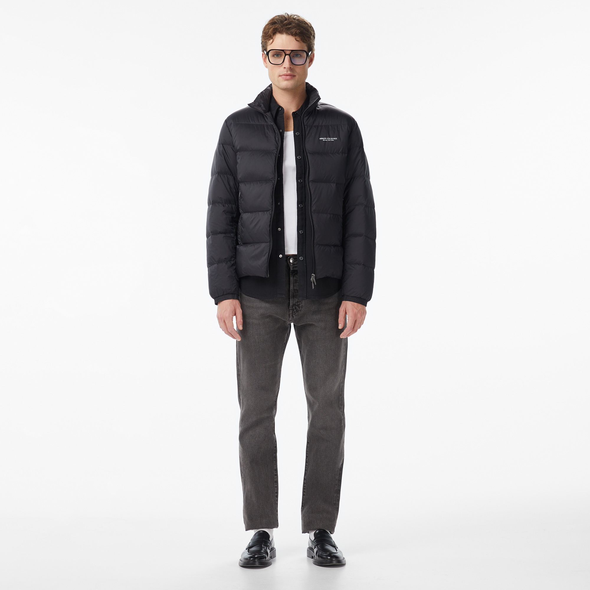 Armani Exchange Erkek Siyah Mont