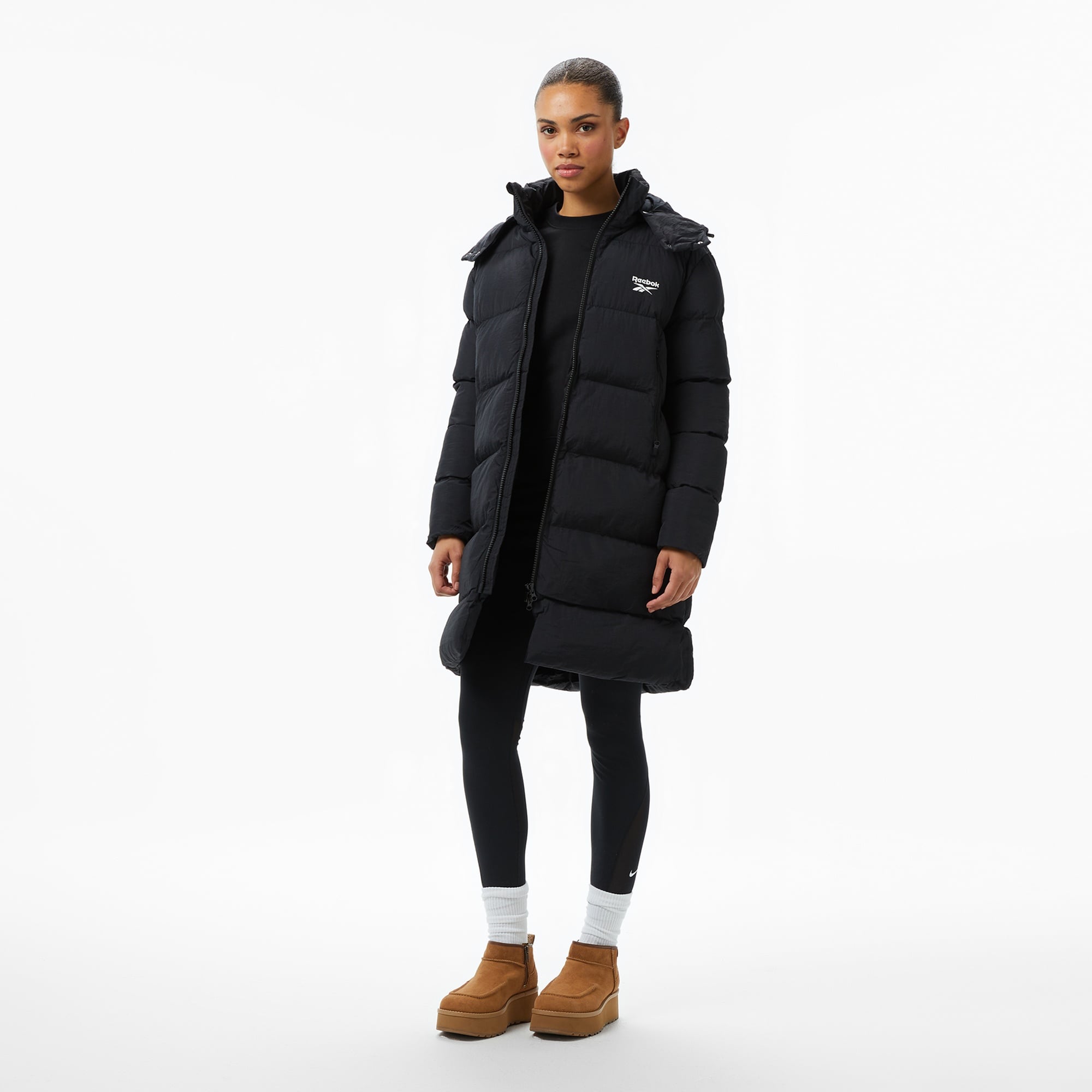 Reebok Invierno Kadın Siyah Mont