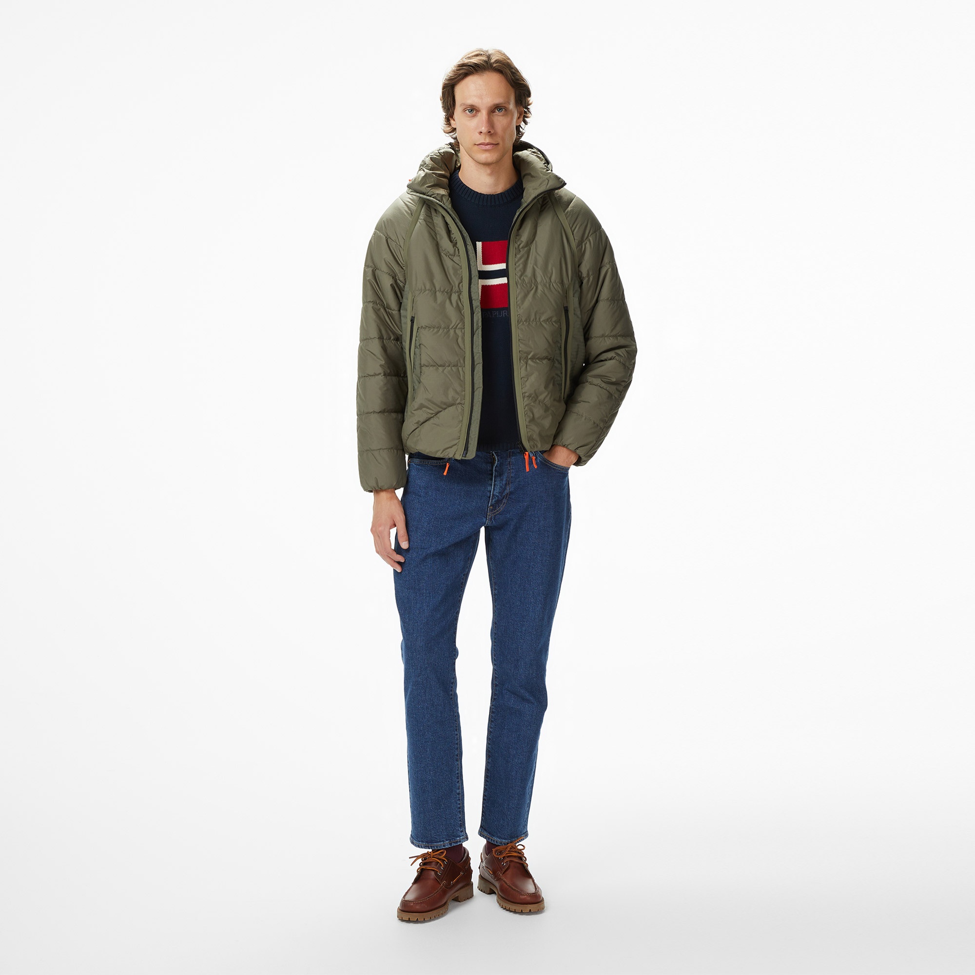 Napapijri A-Biez Modular Puf Erkek Haki Ceket
