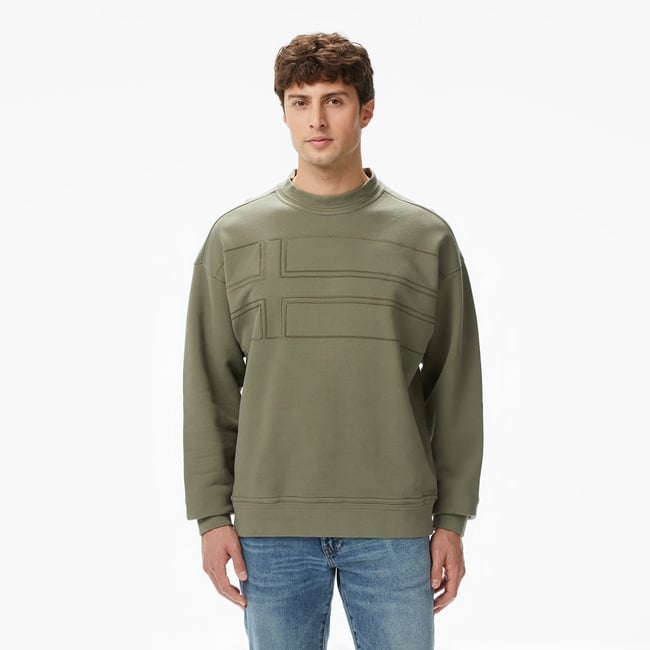  Napapijri B-Braies Erkek Haki Sweatshirt