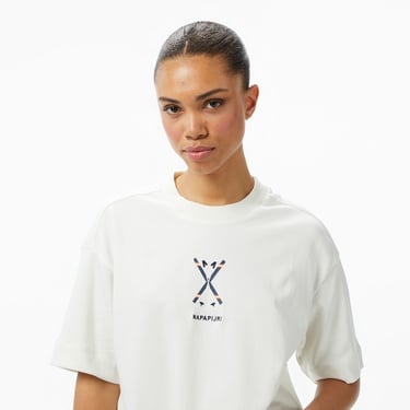  Napapijri S-Irto Kadın Beyaz T-Shirt