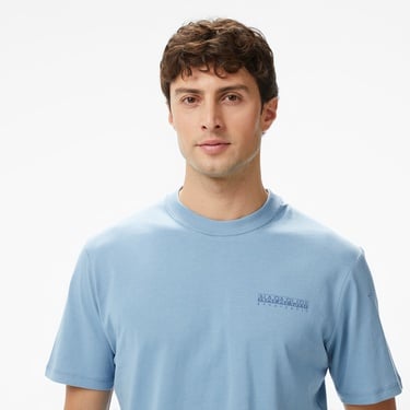  Napapijri S-Back Graphic Erkek Mavi T-Shirt
