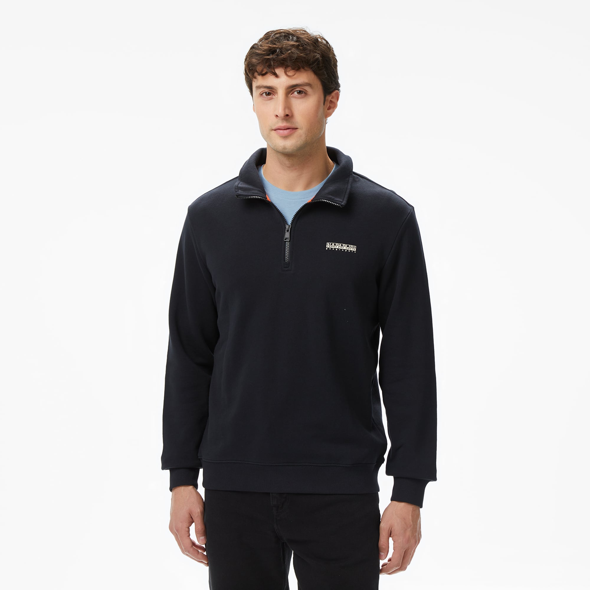  Napapijri B-Small Box Erkek Siyah Sweatshirt