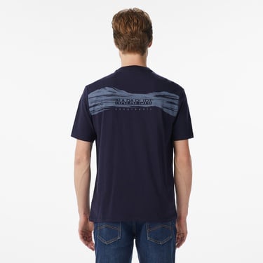  Napapijri S-Back Graphic Erkek Mavi T-Shirt