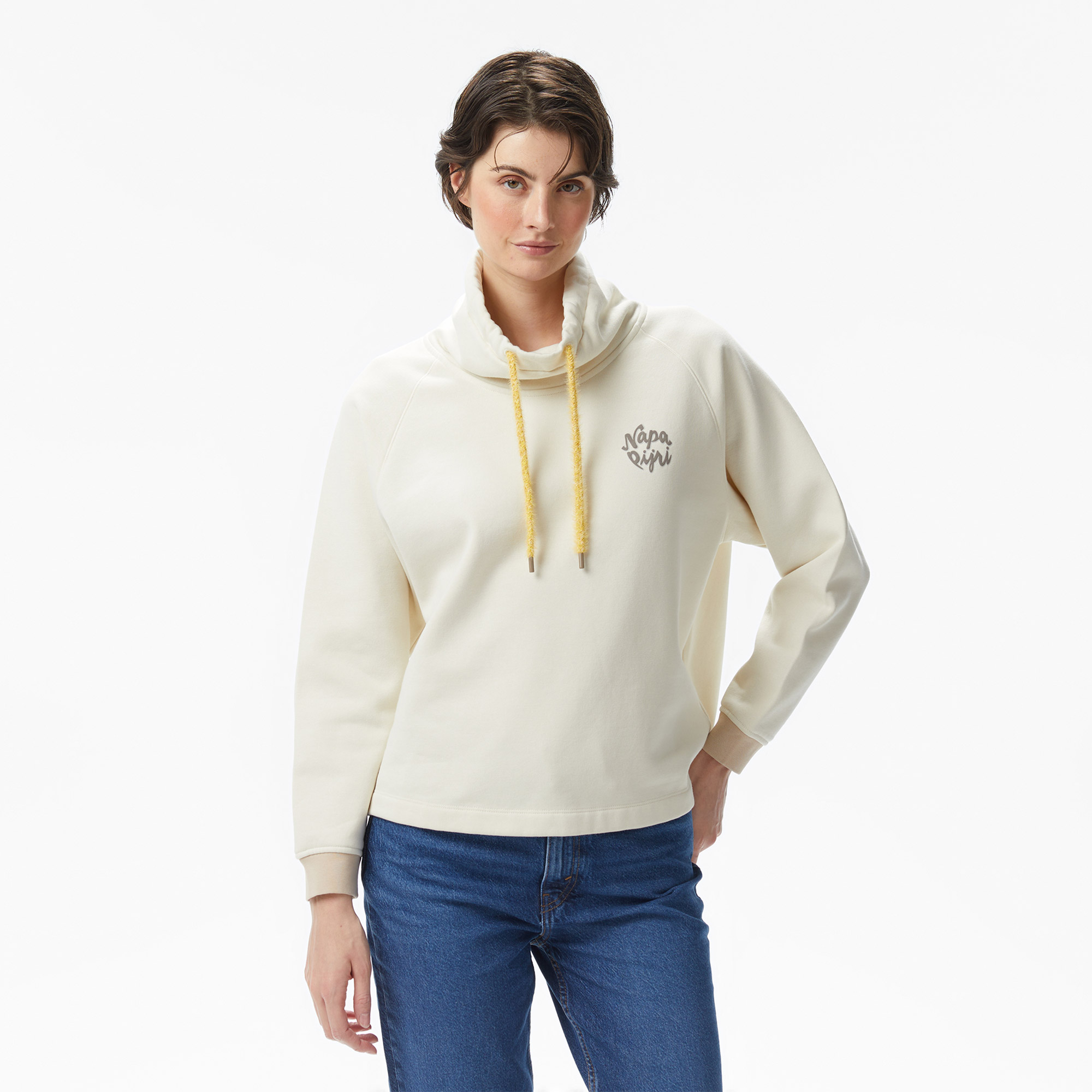  Napapijri B-Fedaia Kadın Bej Sweatshirt