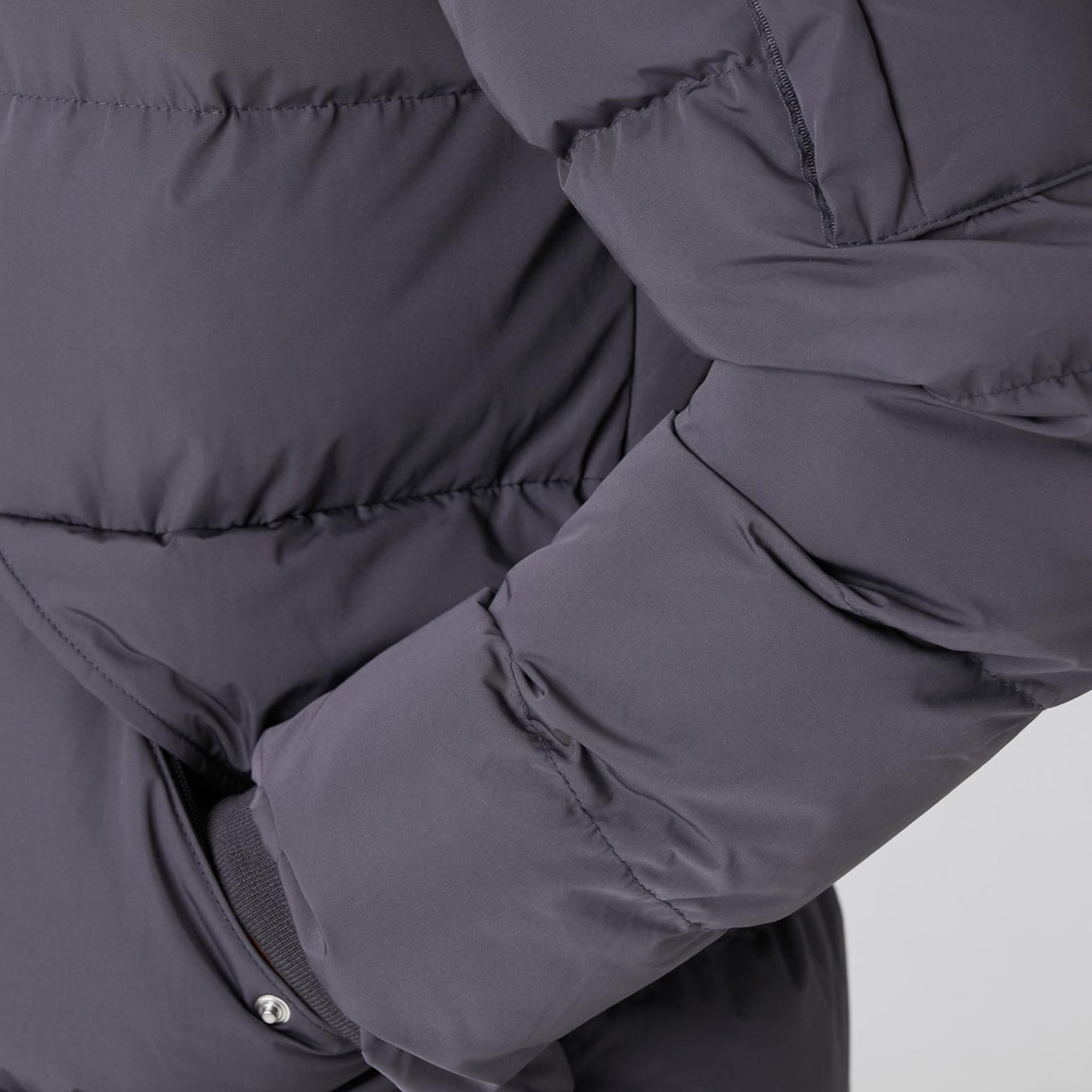 Network Erkek Gri Kapüşonlu Kapitoneli Casual Kaban