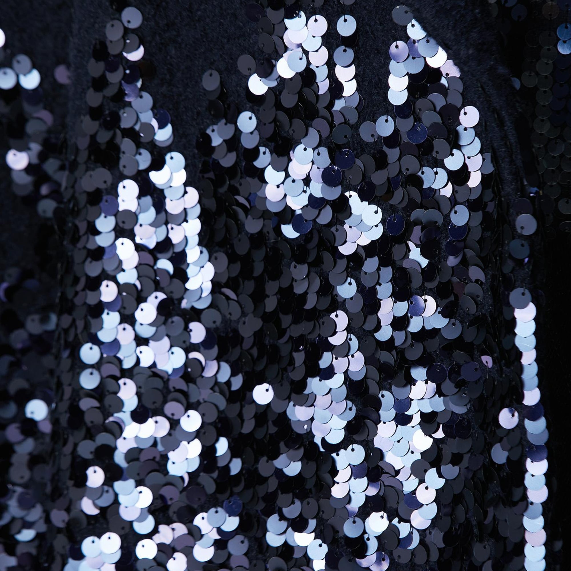 Network Kadın Lacivert Yün Karışımlı Payet Detaylı Kaban